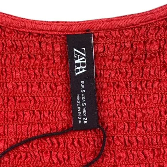 Zara Fit & Flare Embroidered Blouse Shirt - Picture 3 of 3